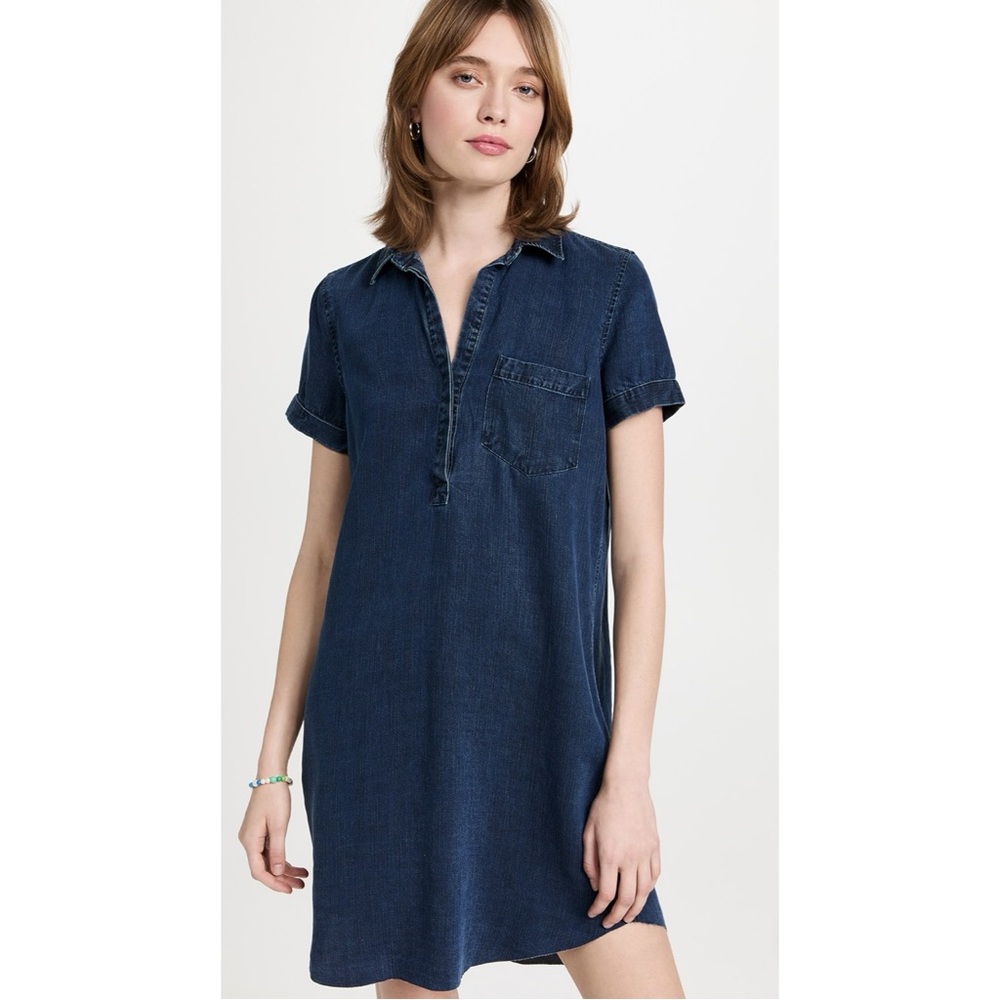 Rails Valerie Dark Indigo Denim Summer Short Sleeve Shift Dress